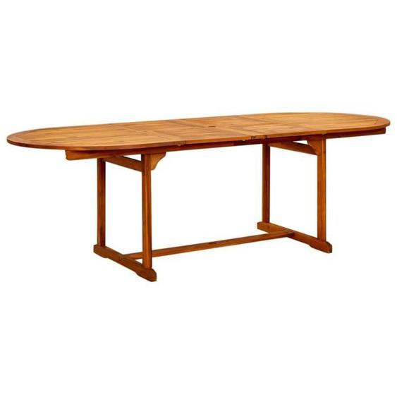 vidaXL Table à dîner de jardin, (160-240)x100x75cm Bois dacacia massif