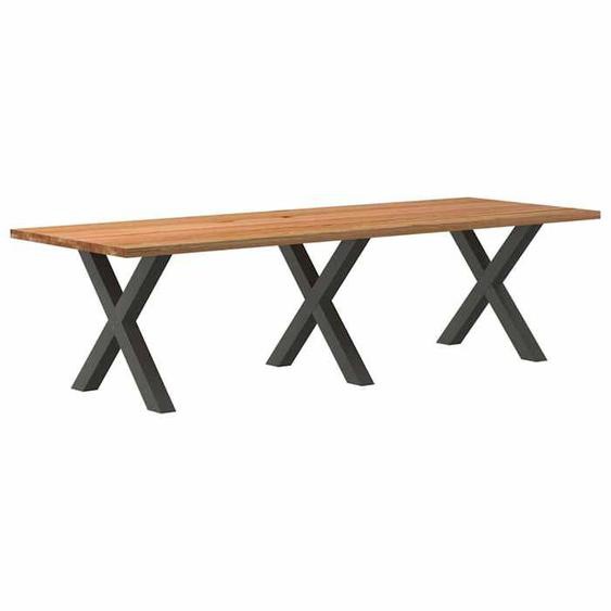 vidaXL Table à manger marron clair bois de chêne massif rectangulaire, table de cuisine, table de restaurant, bureau, table 3304829