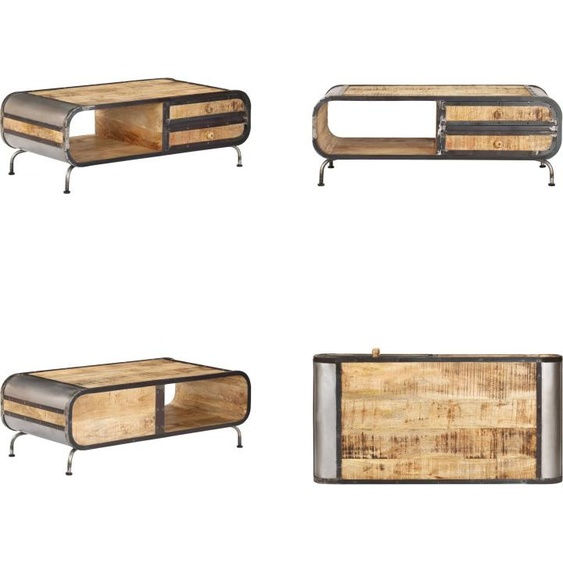vidaXL Table basse 100 x 50 x 35 cm Mango Massivholz - Table basse - Tables basses - Table dappoint