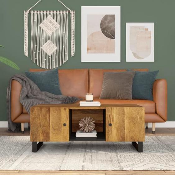 vidaXL Table basse 100x54x40cm bois de manguier solide et dingénierie 351953