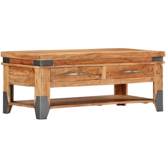 vidaXL Table basse 110x52x45 cm Acacia massif - Table basse - Table basse en bois - Tables basses en bois