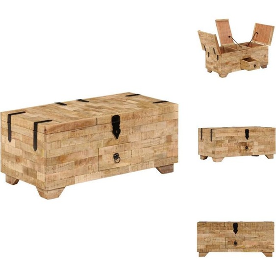 vidaXL Table basse 80 x 40 x 35 cm bois massif mangue - Tables basses