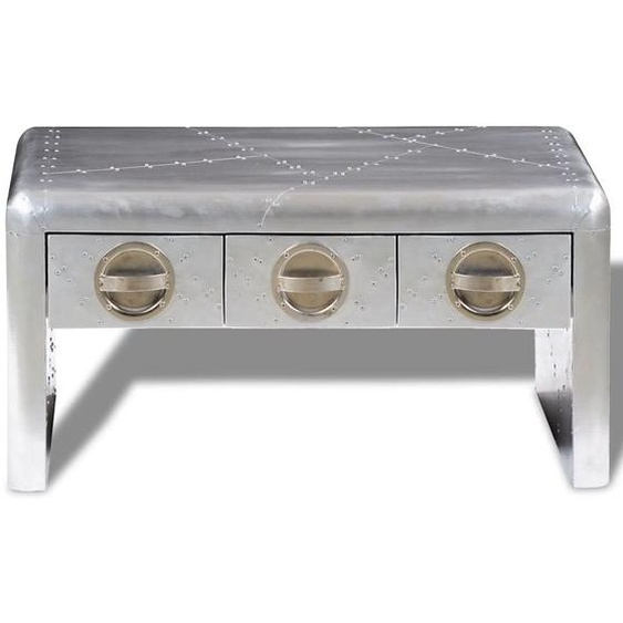 vidaXL Table basse avec 3 tiroirs Vintage style avion
