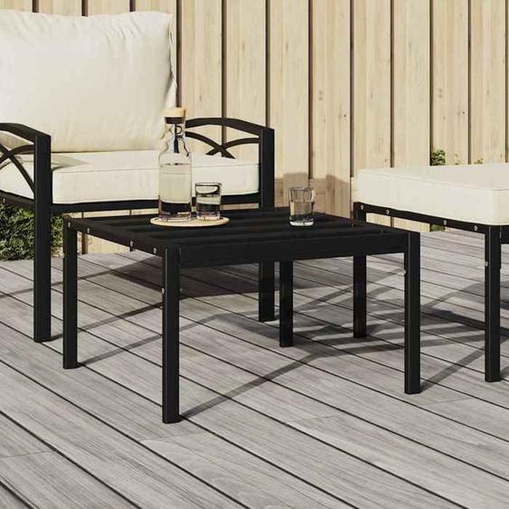 vidaXL Table basse de jardin noir 60x60x35 cm acier table de jardin table de patio mobilier de patio table dextérieur 362726