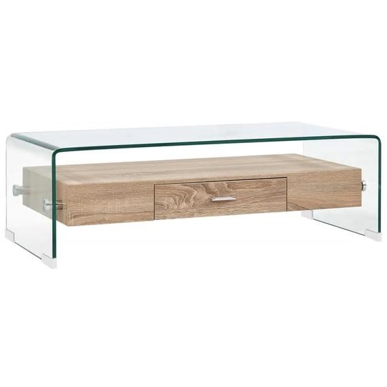 vidaXL Table basse Transparent 98×45×31 cm Verre trempé - Table basse - Tables basses - Table dappoint