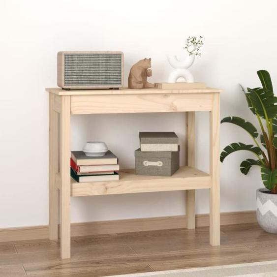 vidaXL Table console 80x40x75 cm Bois massif de pin 814304