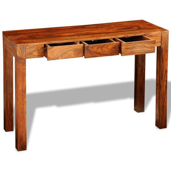 vidaXL Table console avec 3 tiroirs 80 cm Bois massif 242441