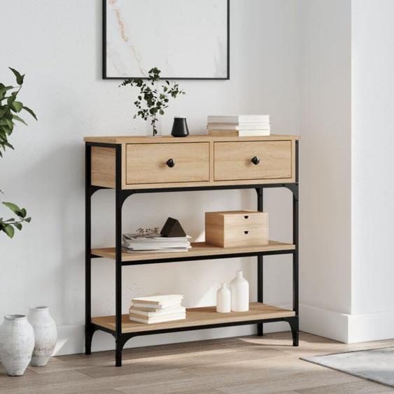 Table console chêne sonoma 72,5x25x75 cm bois dingénierie Vidaxl