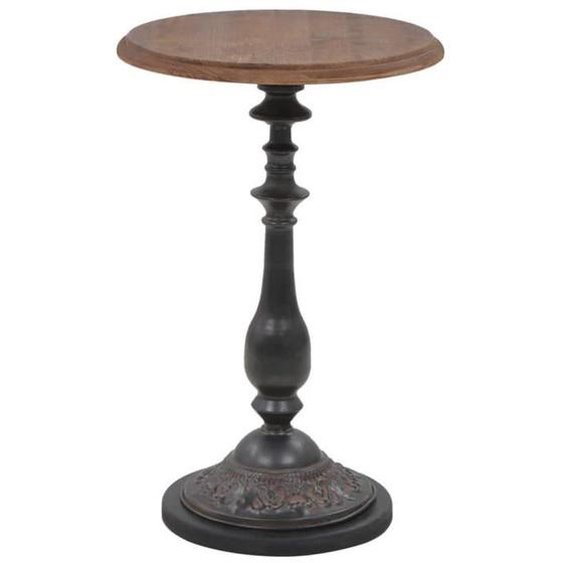 vidaXL Table dappoint Bois de sapin massif 40 x 64 cm Marron