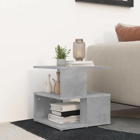vidaXL Table dappoint Gris béton 40x40x40 cm Aggloméré