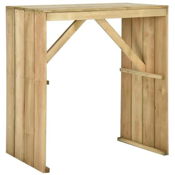 vidaXL Table de bar 100x60x110 cm Bois de pin imprégné