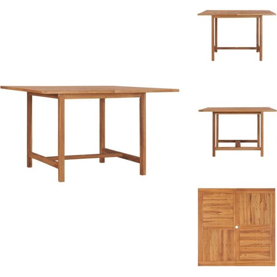 vidaXL Table de jardin 110x110x75 cm teck massif - Tables de jardin
