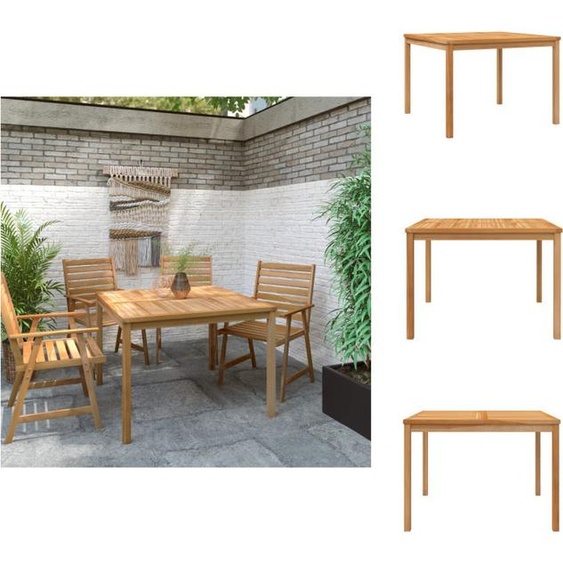 vidaXL Table de jardin 110x110x77 cm teck massif - Tables de jardin