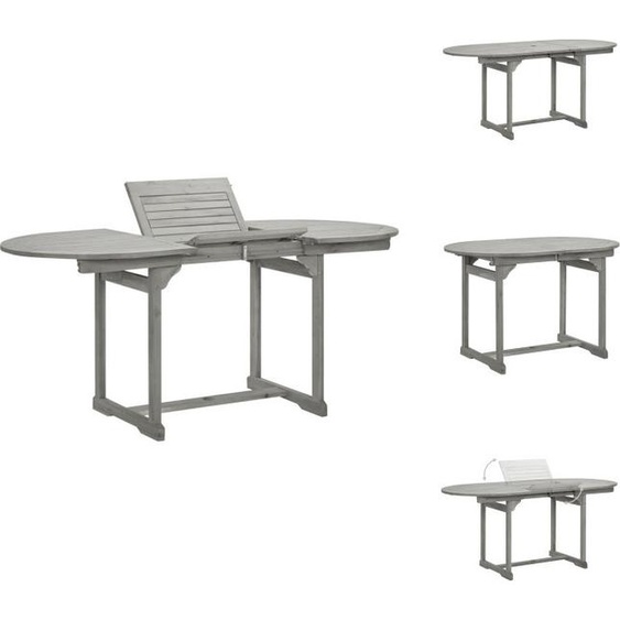 vidaXL Table de jardin (120-170)x80x75 cm Acacia massif - Tables de jardin