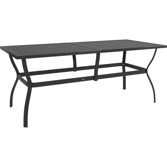 vidaXL Table de jardin 140x80x72 cm acier anthracite
