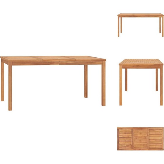 vidaXL Table de jardin 160x80x77 cm teck massif - Tables de jardin
