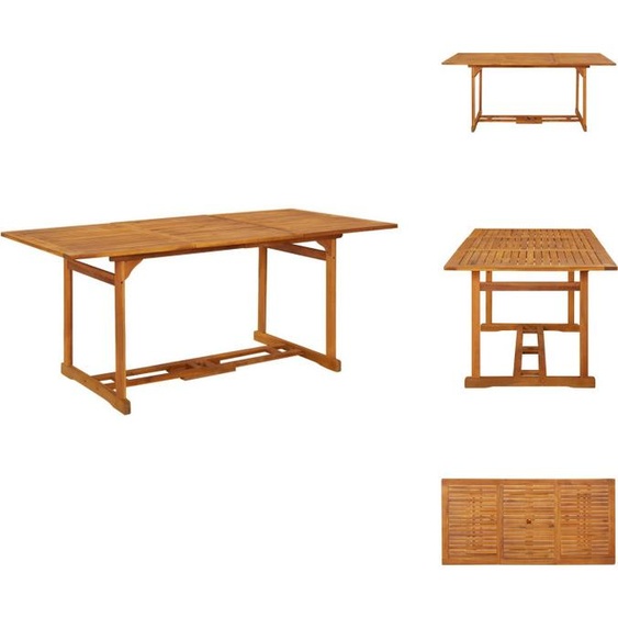 vidaXL Table de jardin 180x90x75 cm Bois massif Acacia - Tables de jardin