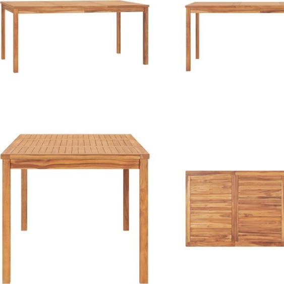 vidaXL Table de jardin 180x90x77 cm Teck massif - Table de salle à manger - Table en bois - Tables en bois