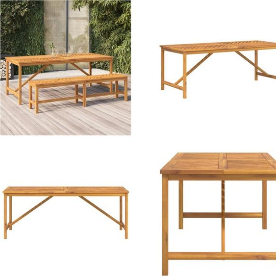 vidaXL Table de jardin 200x90x74 cm Bois massif Acacia - Table de jardin - Tables de jardin - Table - Table de jardin
