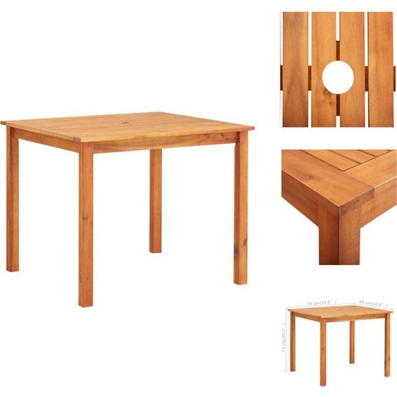 vidaXL Table de jardin 88x88x74 cm Acacia massif - Tables de jardin