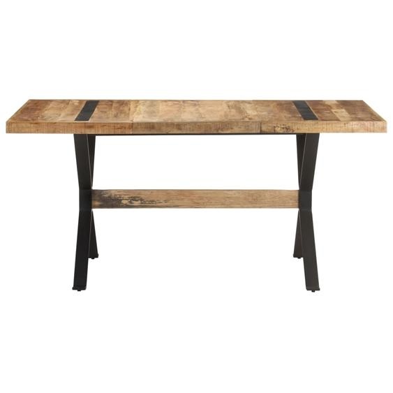 vidaXL Table de salle à manger 160x80x76 cm Bois de manguier rugueux
