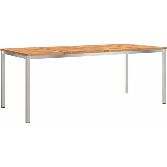 vidaXL Table de salle à manger dextérieur brune 200x90x75cm en acacia massif