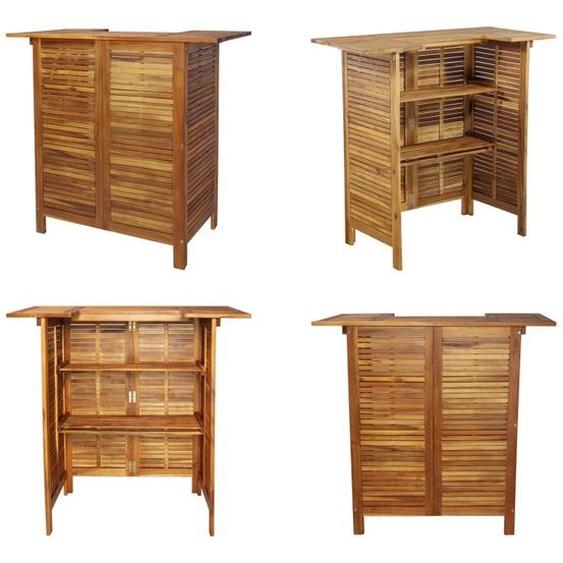 vidaXL Table haute 110x50x105 cm Bois dacacia massif - Table de bar - Tables de bar - Tables de bistrot