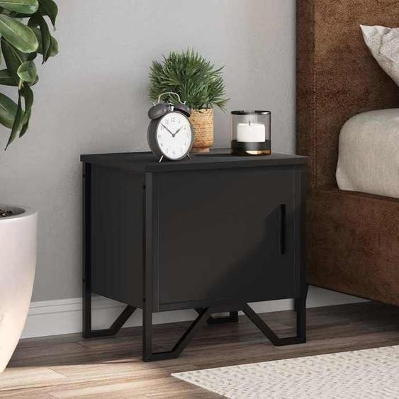 vidaXL Tables de chevet 2 pcs Noir 40 x 30 x 40 cm Aggloméré, table dappoint, armoire de lit, table dappoint pour la 848515