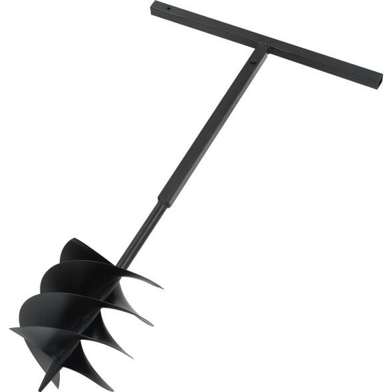 vidaXL Tarière avec poignée 250 mm acier noir
