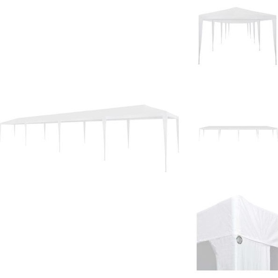 vidaXL Tente de réception 3x12 m PE Blanc - Pavillons & Tentes de réception
