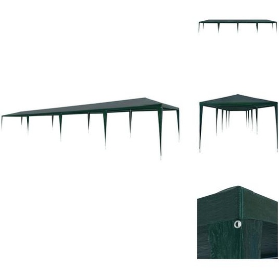 vidaXL Tente de réception 3x12 m PE Vert - Pavillons & Tentes de réception