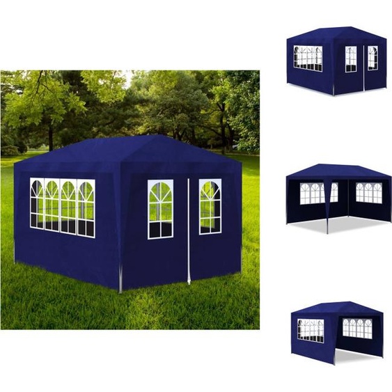 vidaXL Tente de réception 3x4 m Bleu - Pavillons & Tentes de réception