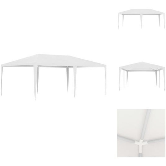 vidaXL Tente de réception 4 x 6 m Blanc - Pavillons & Tentes de réception