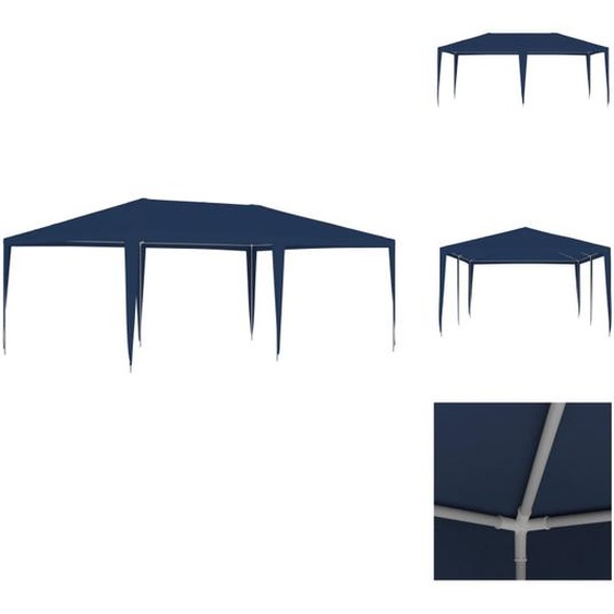 vidaXL Tente de réception 4x6 m Bleu - Pavillons & Tentes de réception