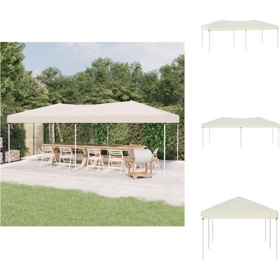 vidaXL Tente de réception pliante Crème 3x6 m - Pavillons & Tentes de réception