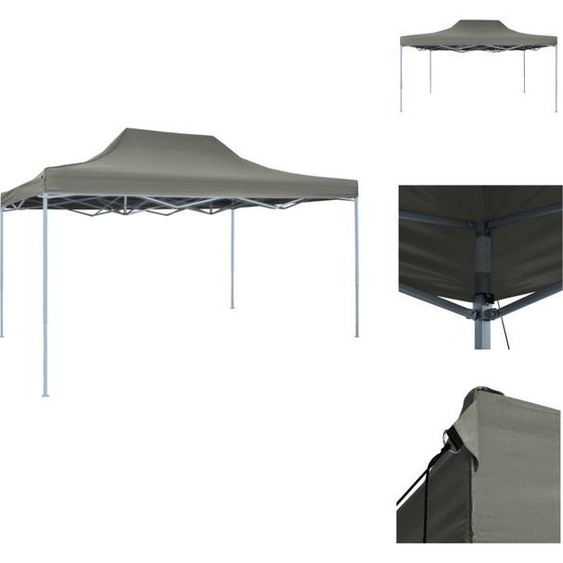 vidaXL Tente pliante Pop-Up 3 x 4,5 m Anthracite - Pavillons & Tentes de réception