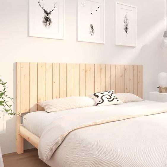 vidaXL Tête de lit 205,5x4x100 cm Bois massif de pin  818890