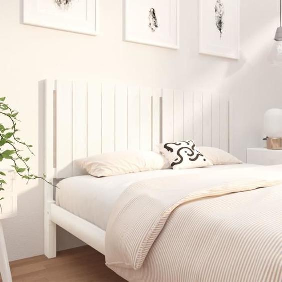 vidaXL Tête de lit Blanc 165,5x4x100 cm Bois massif de pin  818881