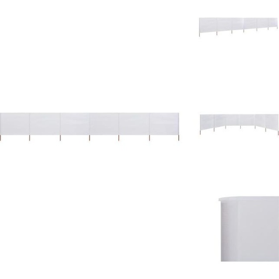 vidaXL Tissu brise-vent 6 pièces 800 x 160 cm Blanc sable - Parasols & Ecrans solaires