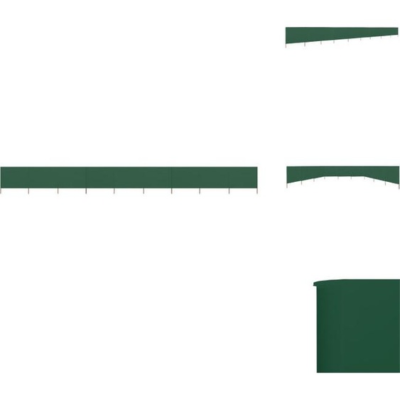 vidaXL Tissu brise-vent 9 pièces 1200 x 120 cm Vert - Parasols et ombrelles