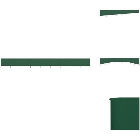 vidaXL Tissu brise-vent 9 pièces 1200 x 80 cm Vert - Parasols & Ecrans solaires