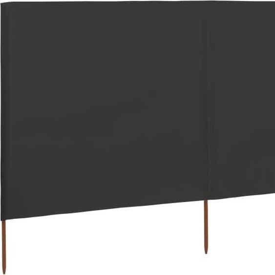vidaXL Tissu brise-vent en 3 parties 400 x 160 cm Anthracite
