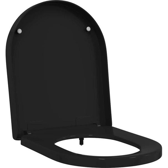vidaXL Toilettensitz Schwarz 48 x 36.5 x 4.5 cm Polypropylen