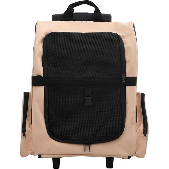 vidaXL Trolley pour animaux domestiques 3-en-1 Pliable Beige