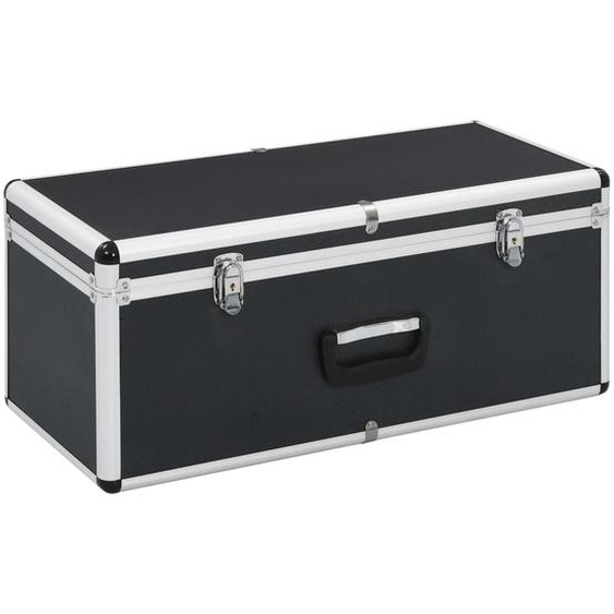 vidaXL Valises de rangement 2 pcs. noir aluminium