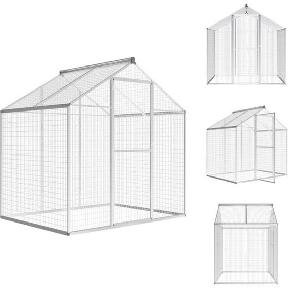 vidaXL Volière extérieure aluminium 178x122x194 cm - Habitats & Enclos pour petits animaux