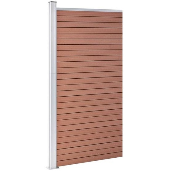 vidaXL Zaunelement WPC 95x186 cm Braun