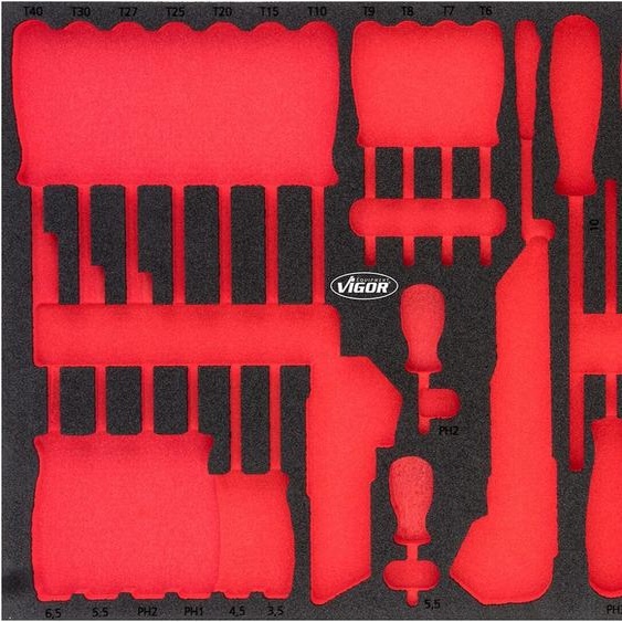 VIGOR V5170-L Cuvette en mousse souple  vide  563 mm x 393 mm x 35 mm