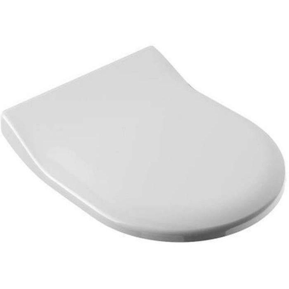 Villeroy & Boch Avento Abattant WC avec frein de chute déclipsable Slimseat avec charnières en inox blanc