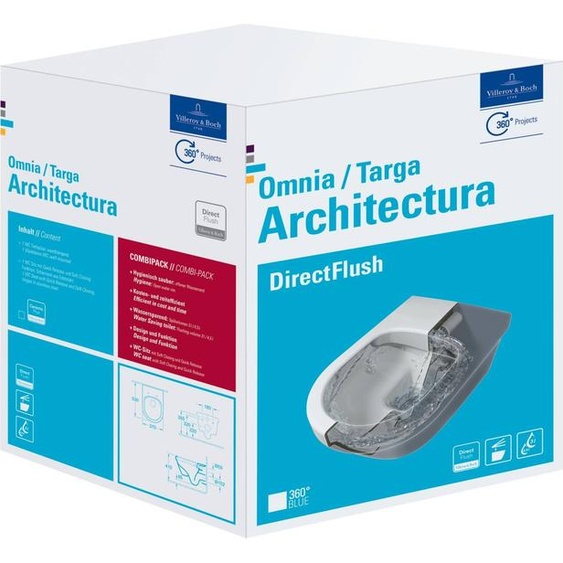 Villeroy & Boch Omnia architectura Cuvette profonde sans rebord Combi-Pack 370x503mm Blanc alpin - 5684HR01